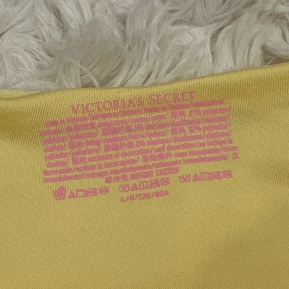 NEW Victoria's Secret Swim High-Waisted Terry Cloth Bikini‎ Bottom Large Yellow